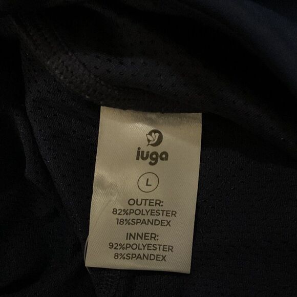 IUGA Navy Blue Ruffle Golf Skort, High Waisted, Pockets, 20" Length - Picture 5 of 6